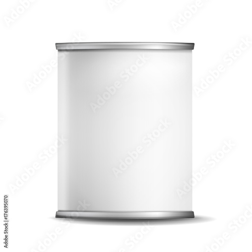 Wallpaper Mural Metal Tin Box Can Vector. 3d Realistic Empty Packaging Container. For Baby Powder Milk, Tea, Coffee, Cereal. Mock Up Blank Isolated On White Background Illustration Torontodigital.ca