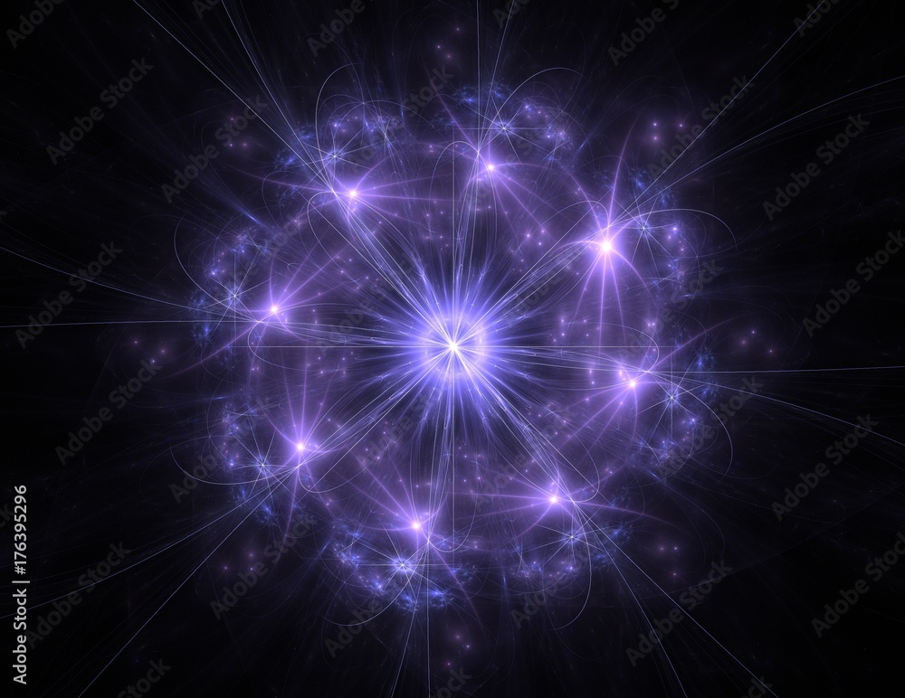 Particles of abstract fractal forms on the subject of nuclear physics science and graphic design. Geometry sacred. Particles of abstract fractal forms on the subject of nuclear physics science and graphic design. Geometry sacred.