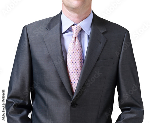 Business man isolated on white background, Studio lighting.