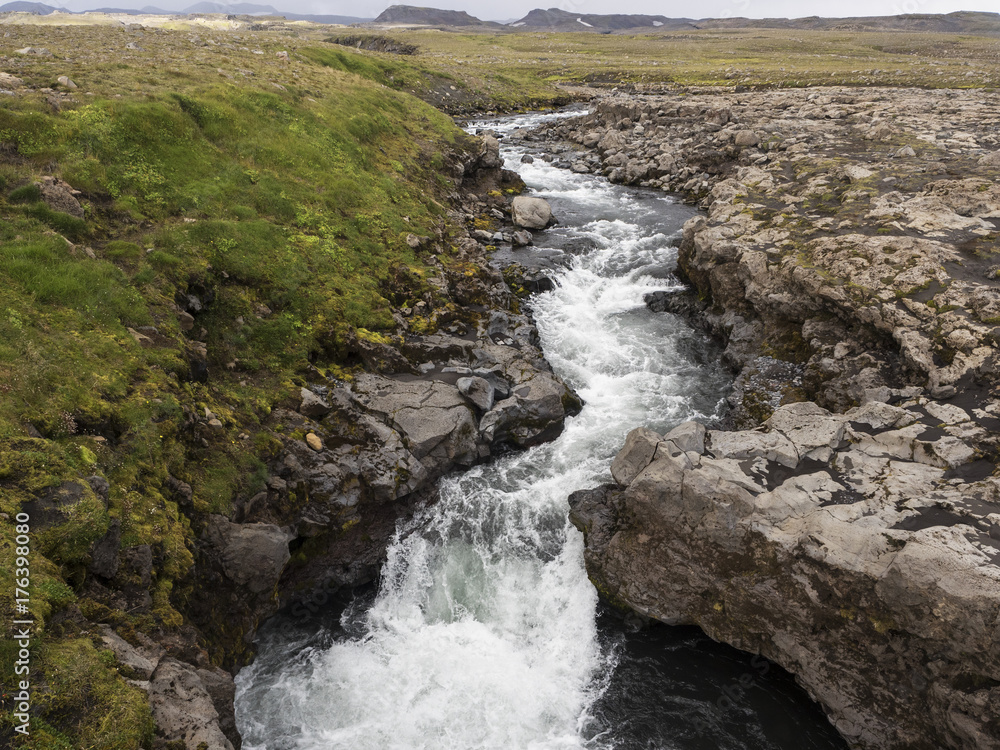 A small waterfall on the river Skoga A small waterfall on the river Skoga