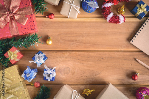 mock up book gifts and toys on wooden boards