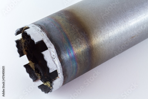 diamond core drill isolated on white background