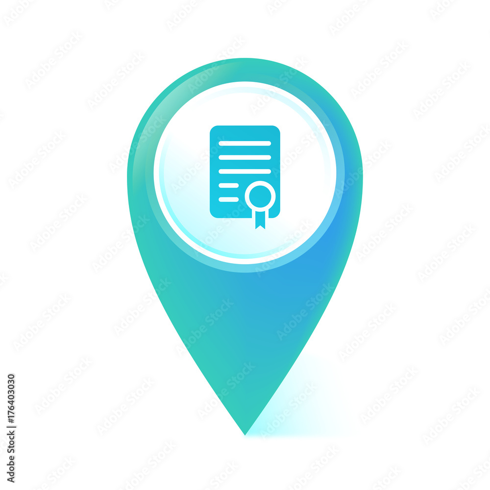 Map Pointer blau - Zertifikat Map Pointer blau - Zertifikat