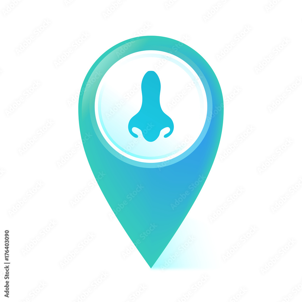 Obraz premium Map Pointer blau - Nase