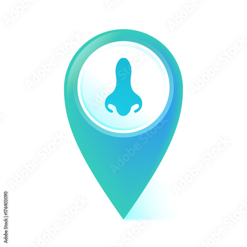 Map Pointer blau - Nase
