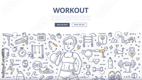 Workout Doodle Concept