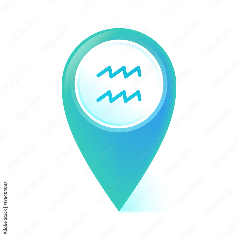Map Pointer blau - Sternzeichen - Wassermann Map Pointer blau - Sternzeichen - Wassermann
