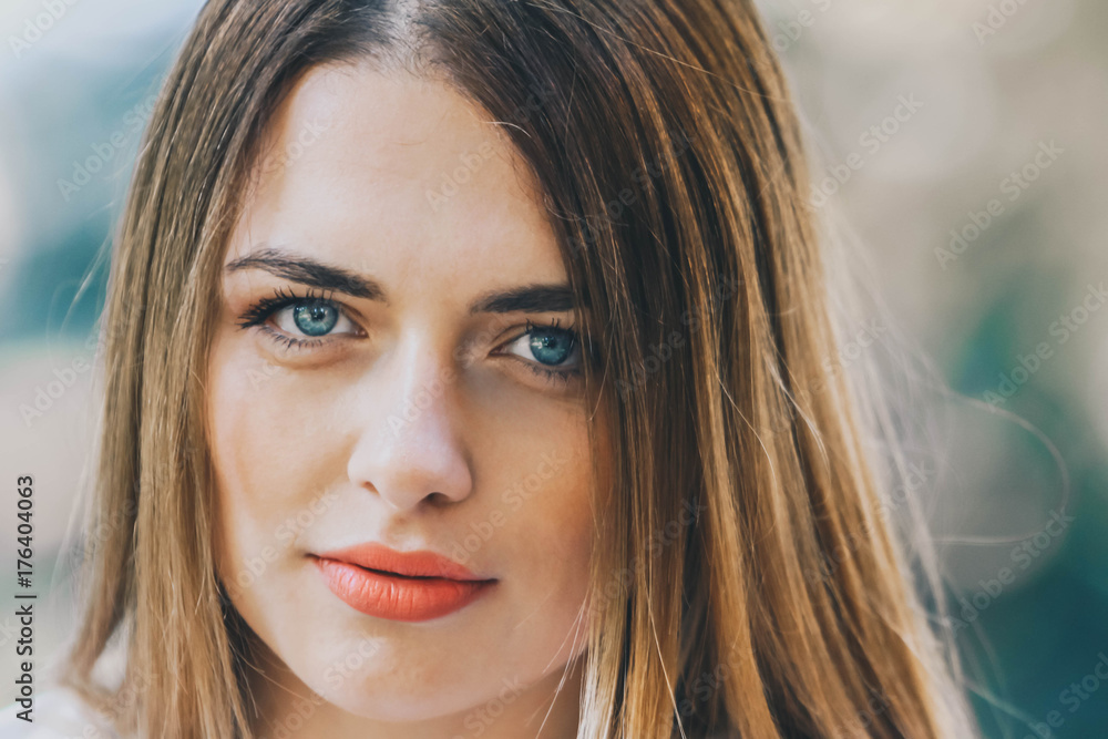Beautiful young woman and on autumn day Beautiful young woman and on autumn day