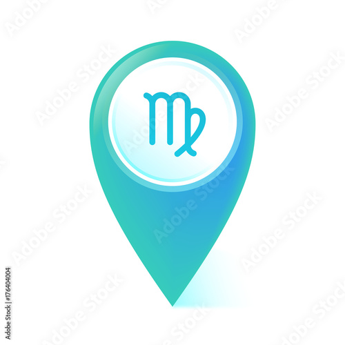 Map Pointer blau - Sternzeichen - Jungfrau