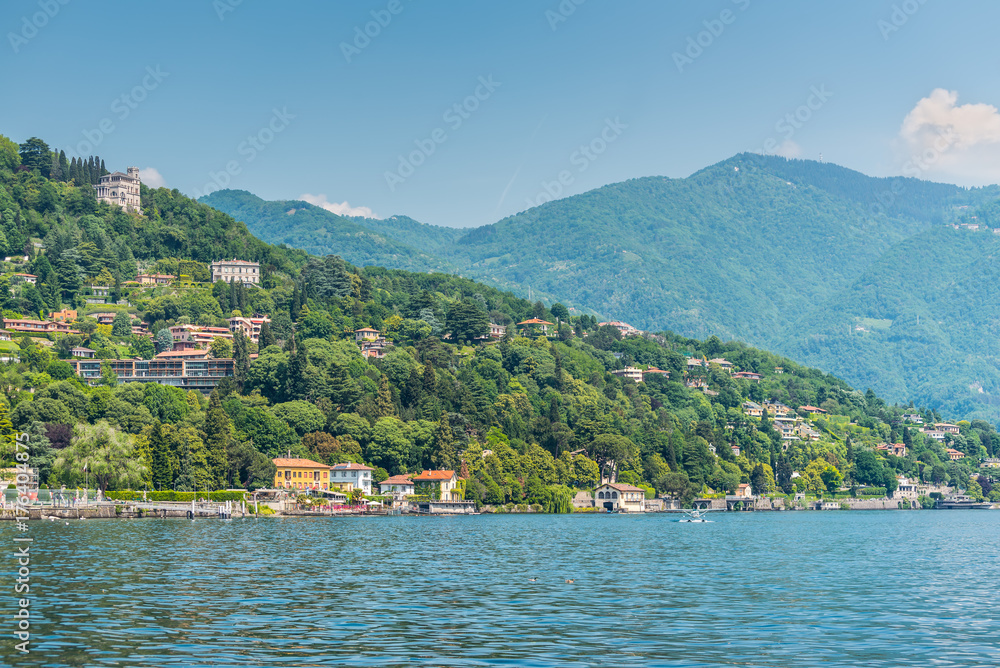 Typical Como Lake landscape on the mountain, Italy