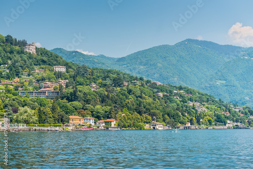 Typical Como Lake landscape on the mountain, Italy