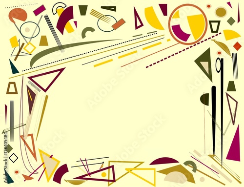 abstract background , fancy  geometric colorful shapes   whit  empty  space  for your text