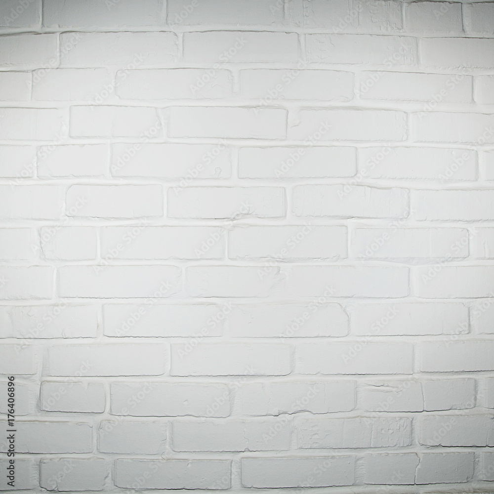 Background of white brick wall