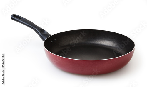 Frying pan isolated on white background with clipping path
