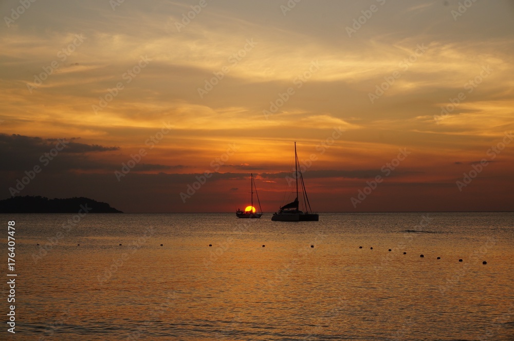 Sunset on the island