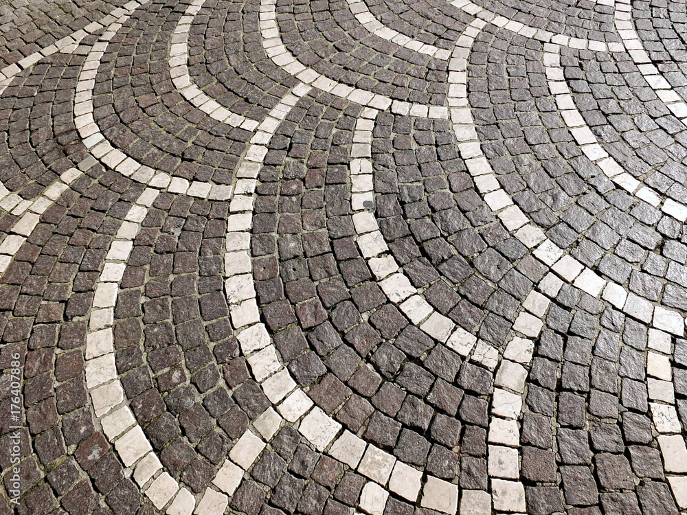 detail of stone pavement