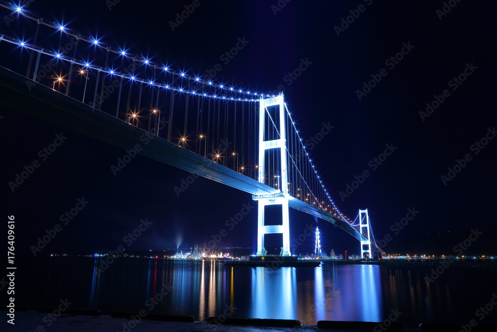 Naklejka premium Muroran night view