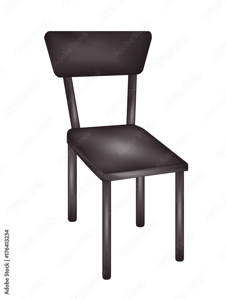 wooden chair in retro style simple flat gradient vector illustration wooden chair in retro style simple flat gradient vector illustration