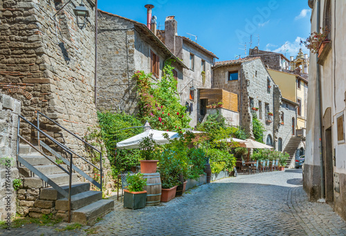 San Pellegrino medieval district in Viterbo, Lazio (Italy). photo