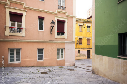 old and nice street in Gij  n Asturias Spain