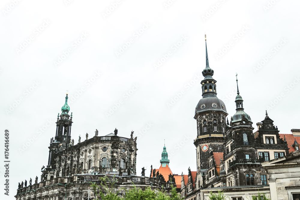 Hofkirche. Ancient Lutheran Cathedral in Dresden, Germany