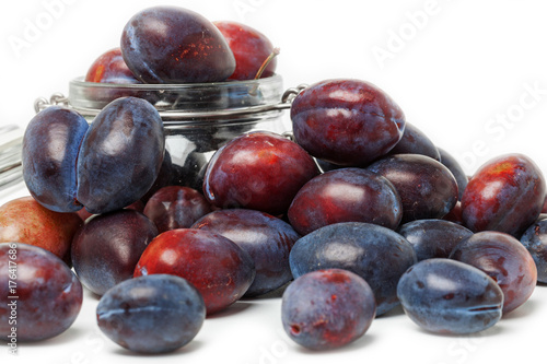 Plum. Tasty and healthy fruits. correctly nutrition. Diet. For your design.