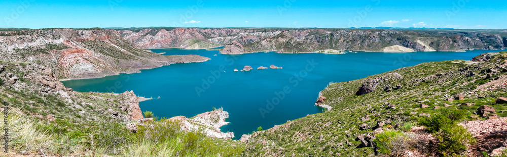 Panoramic view of a lake in Argentina