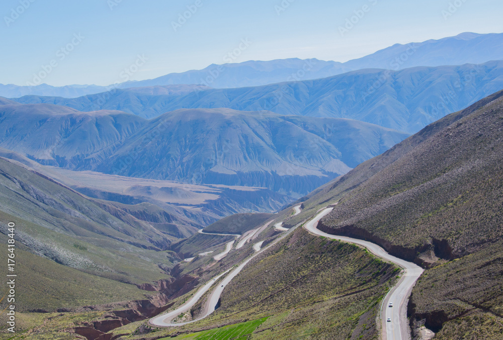 Road between Salta Argentina and San Pedro de Atacama, Chile Stock