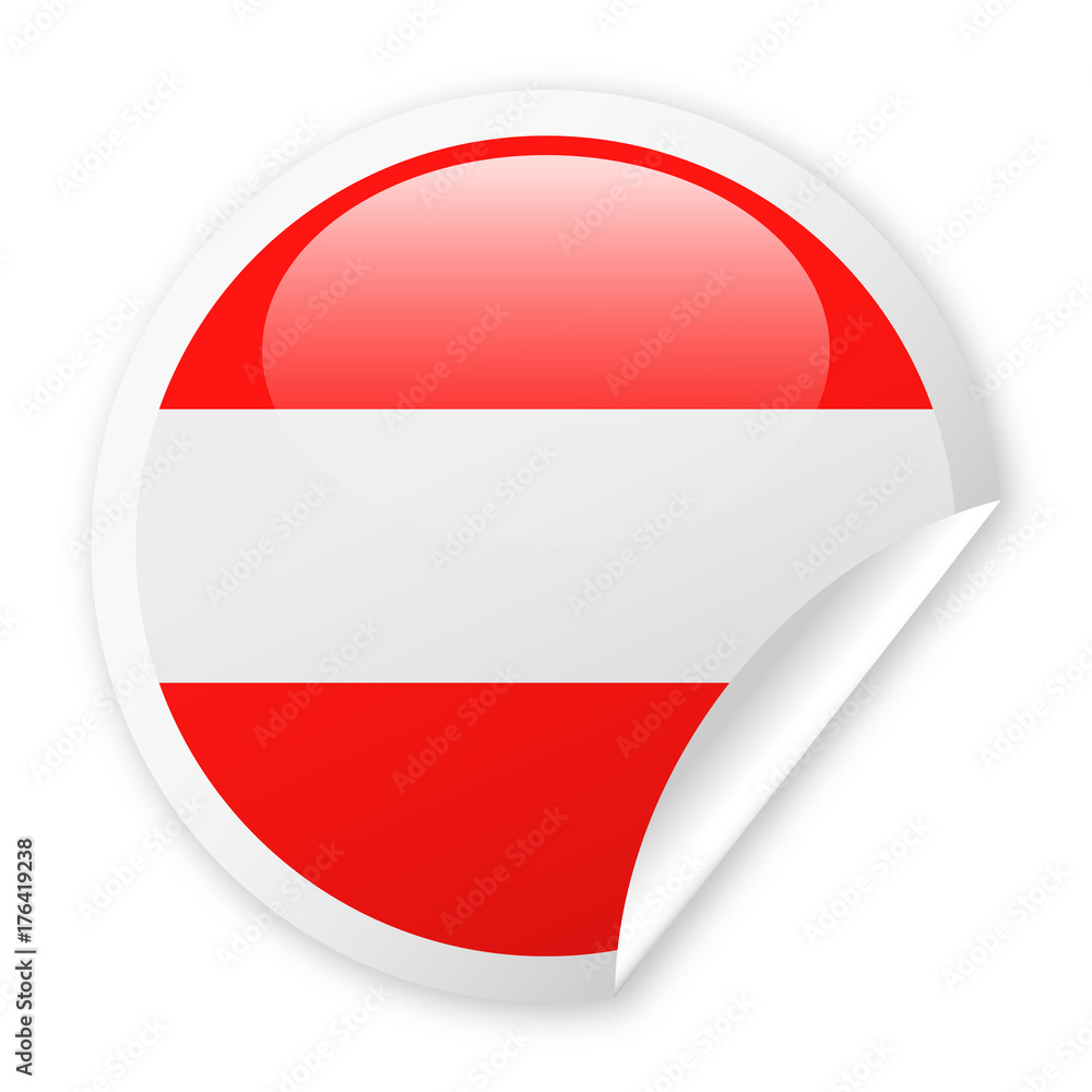 Austria Flag Vector Round Corner Paper Icon Austria Flag Vector Round Corner Paper Icon