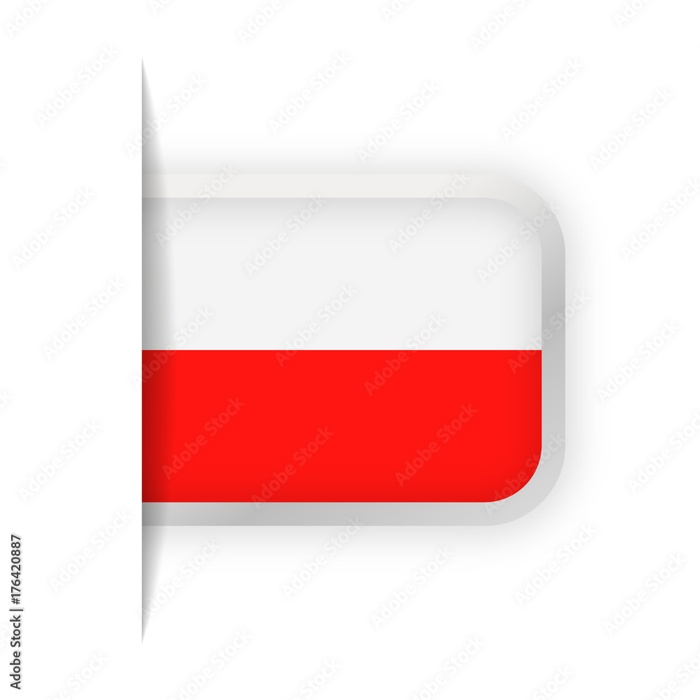 Poland Flag Vector Bookmark Icon Poland Flag Vector Bookmark Icon