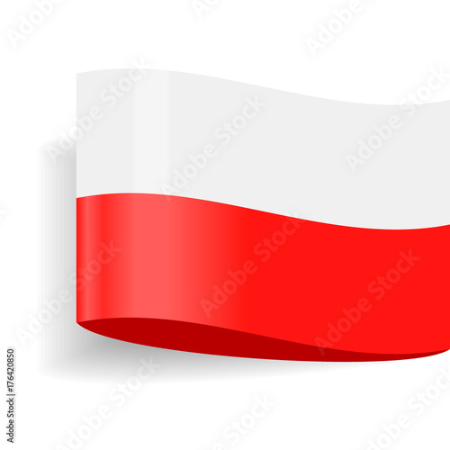 Poland Flag Vector Label Tag Icon