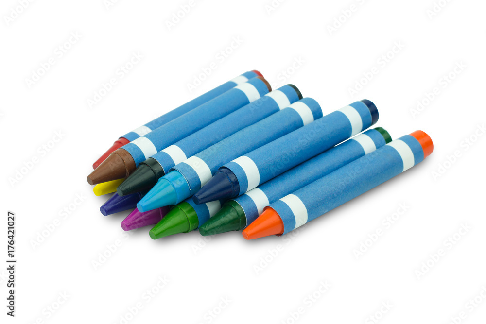 Crayon Wax Pencil Isolated on White Background Crayon Wax Pencil Isolated on White Background