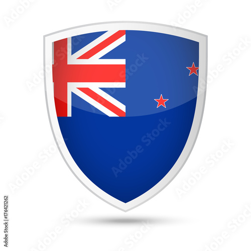 New Zealand Flag Vector Shield Icon Free Download New Zealand Flag Vector Shield Icon - GFXLoad