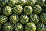 ripe watermelons stacked
