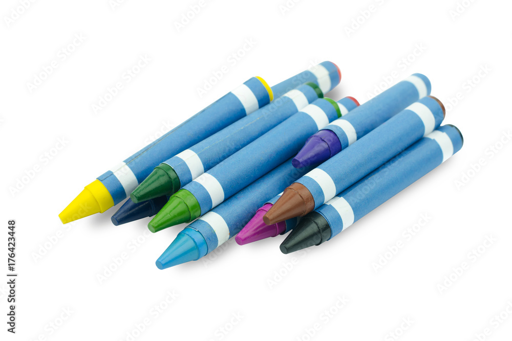 Crayon Wax Pencil Isolated on White Background Crayon Wax Pencil Isolated on White Background