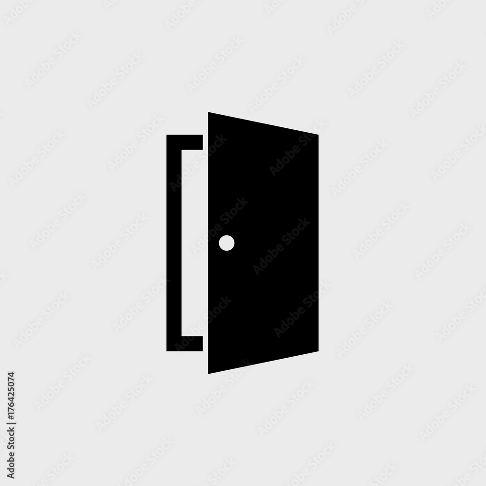 Door flat vector icon Door flat vector icon