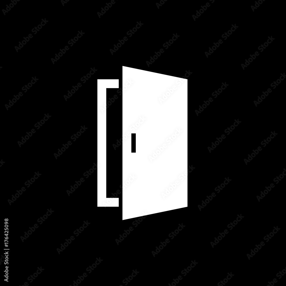 Door flat vector icon Door flat vector icon