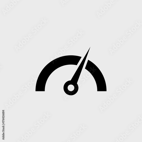 Speedometer flat vector icon