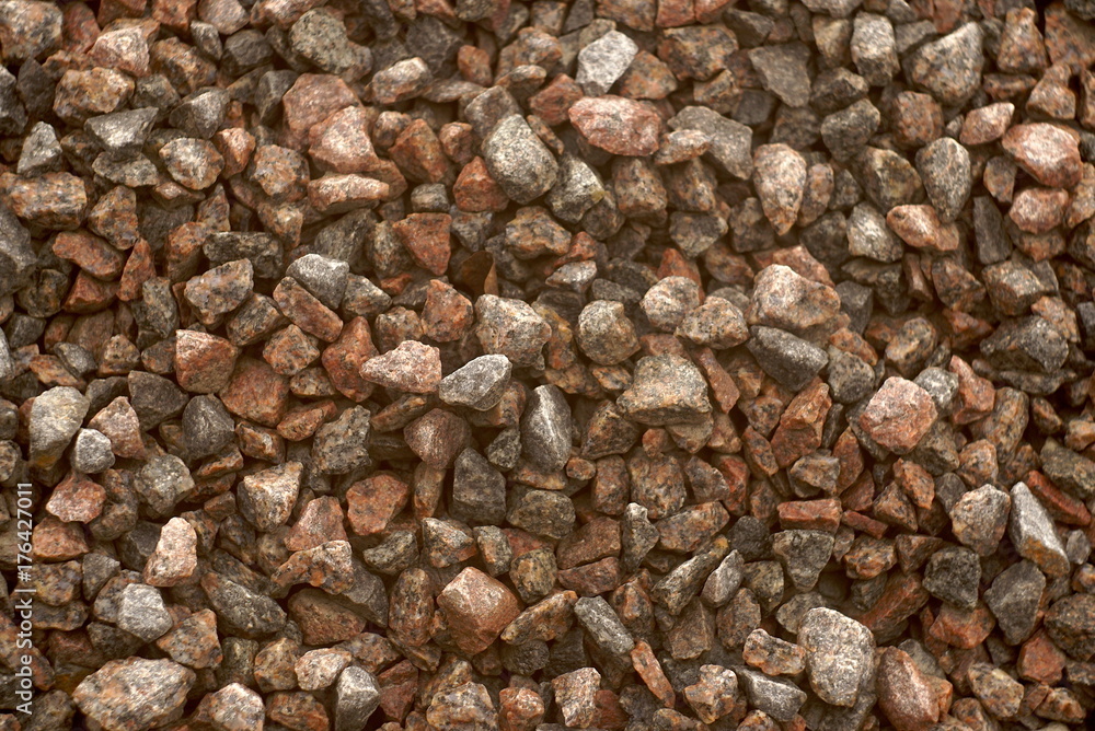 Background of colored rubble on the ground Background of colored rubble on the ground