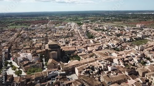 Aerial View Mallorca Spain Historic Town llucmajor and Church majorcaspain photo