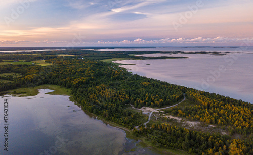 Spit of Hiiumaa island in Estonia.  Baltic sea. photo