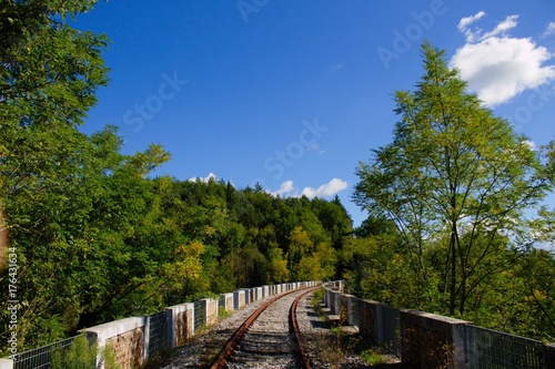 Abandoned Railway Bridge in the nature  Urbino  Italy 