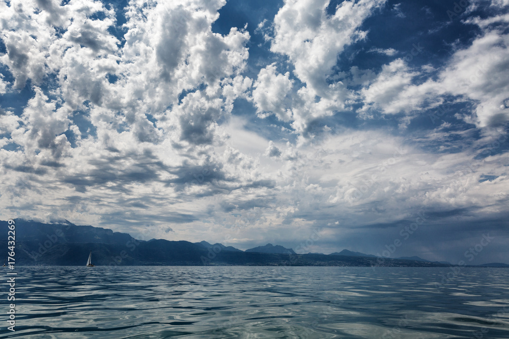 Stunning views of the blue sea and sky Stunning views of the blue sea and sky