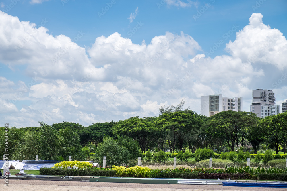  View of District 7 (Nam Sai Gon or Phu My Hung). District 7 is the developing district of Ho Chi Minh City, Vietnam