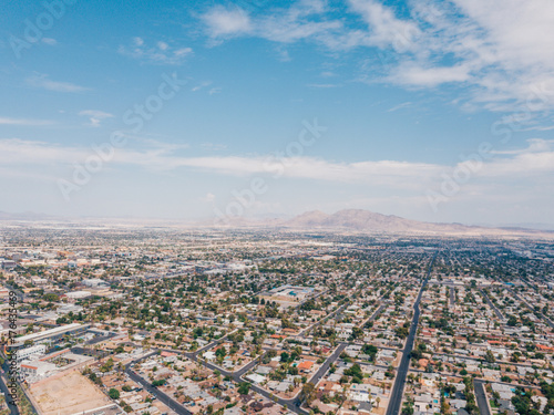 Aerial view of Las Vegas strip in Nevada, USA. - March 13, 2017: