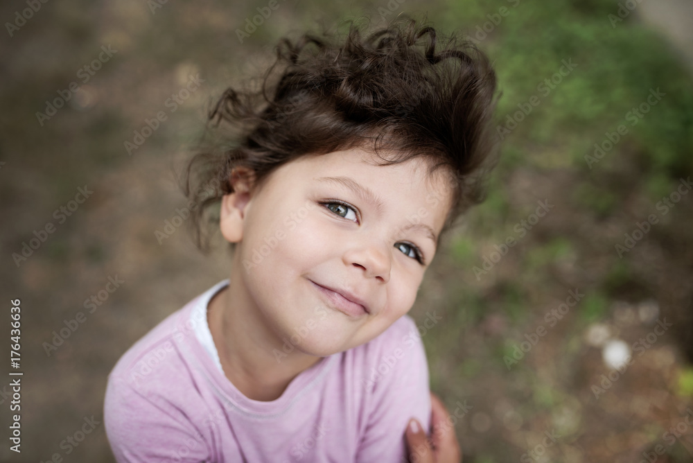 Portrait of a confident little girl looking at camera Portrait of a confident little girl looking at camera