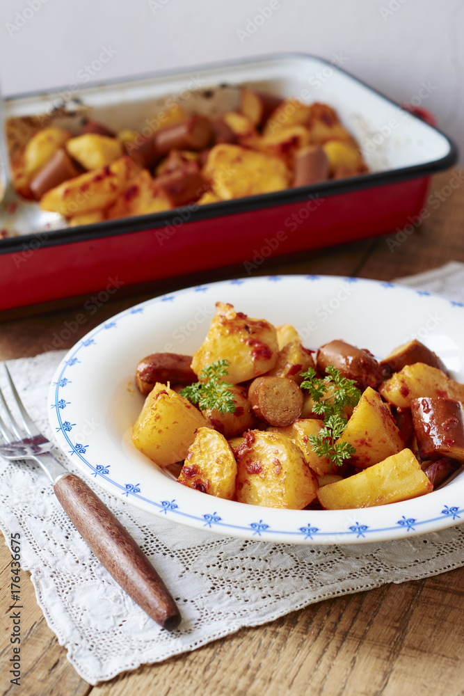 May turnips with potatoes and sausage May turnips with potatoes and sausage