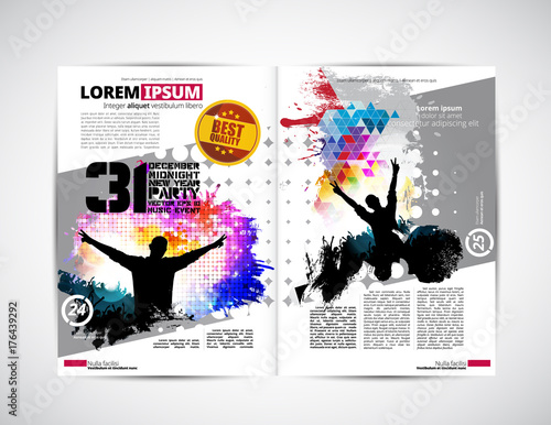 Magazine layout, vector