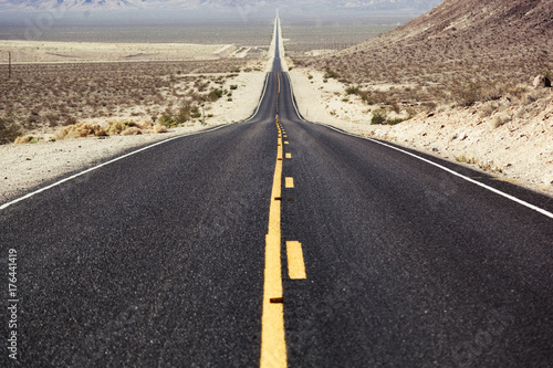 Empty Road in the Death Valley