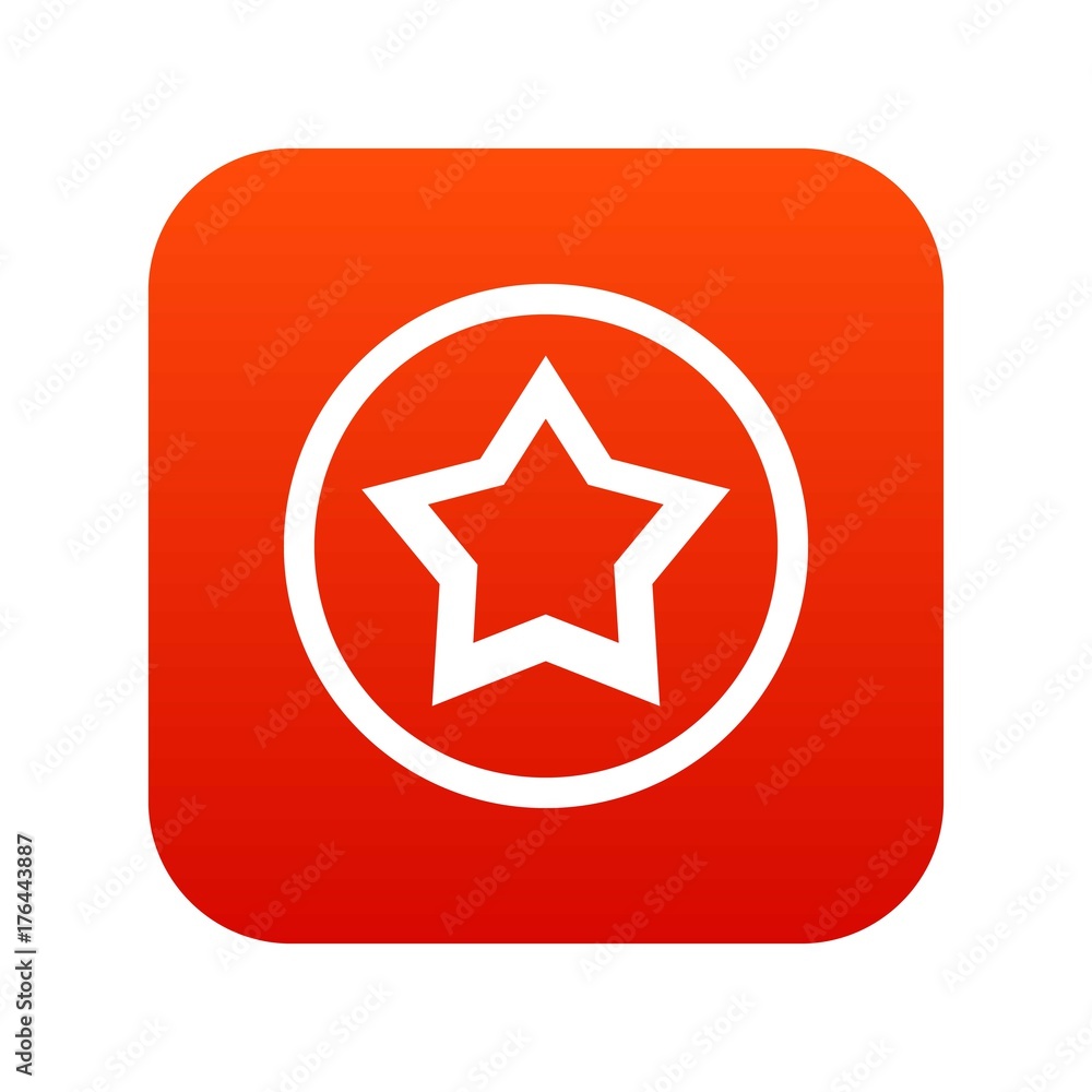 Star icon digital red Star icon digital red